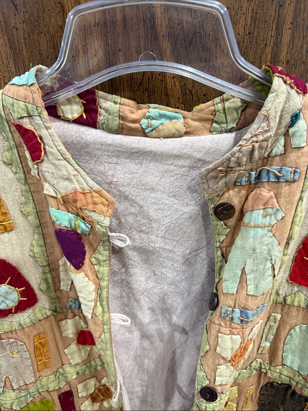 vintage patchwork, quilted hand, quilted jacket - Picture 2 of 9